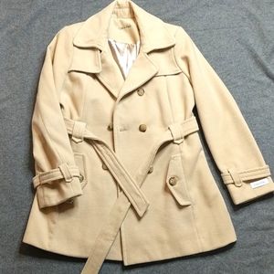 Calvin Klein belted pea coat